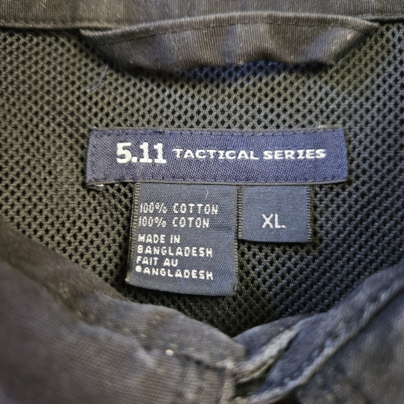5.11 Tactical Series Taclite Pro Short Sleeve Shirt Size X-Large Black - Picture 7 of 7